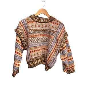 Mango Colorful Geometric Knit Sweater